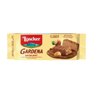 Loacker Gardena Milk Chocolate Coated Wafers Filled with Hazelnut Cream, 38g