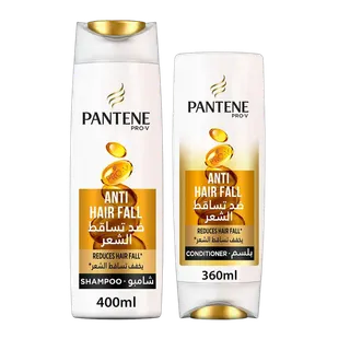 Pantene Pro-V Anti-Hair Fall Shampoo, 400ml + Conditioner, 360ml