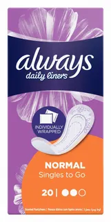 Always Daily Liners Comfort Protect Normal Pantyliners, 20 Pieces