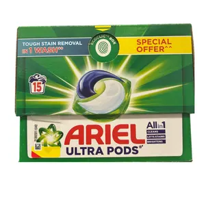 Ariel Original All-in-1 Laundry Detergent Pods, 15 Pods