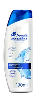 Head & Shoulders Classic Clean Anti-Dandruff Shampoo for Normal Hair, 190ml
