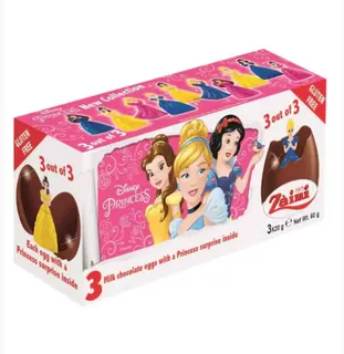 Zaini Disney Princess Milk Chocolate Egg, 3x20g