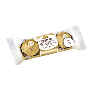 Ferrero Rocher Fine Crunchy Hazelnuts Dipped in Smooth Milk Chocolate, (3 Pieces), 37.5g
