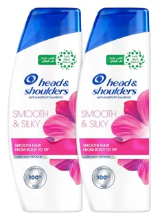 Head & Shoulders Smooth & Silky Anti-Dandruff Shampoo, 2x375ml