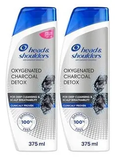 Head & Shoulders Charcoal Detox Shampoo, 2x375ml