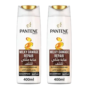 Pantene Pro-V Milky Damage Repair Shampoo, 2x400ml