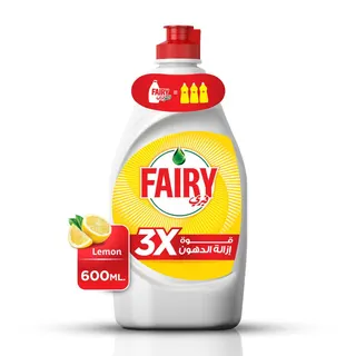 Fairy Max Plus Lemon Dishwashing Liquid with Bleach Alternative Power, 600ml