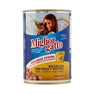 Migliorgatto Chunks for Cat with Chicken & Turkey, 405g