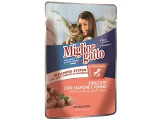 Miglior Gatto Cat Food with Salmon and Tuna, 100g