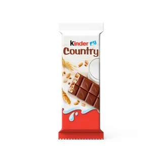 Kinder Country Milk Chocolate Bar With Milky Filling and Cereals, 23.5g