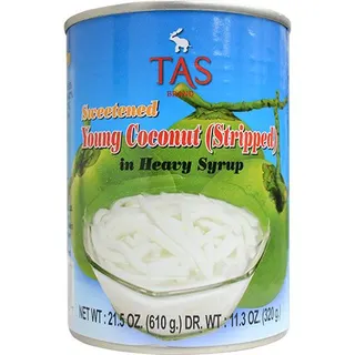 Tas Young Coconut Stripped in Heavy Syrup, 610g
