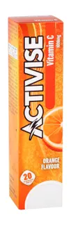 Activise 1000mg Vitamin C Effervescent Tablets Orange Flavor, 20 Tablets
