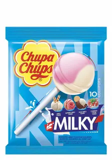 Chupa Chups Milky Lollipops (10 Pieces), 120g