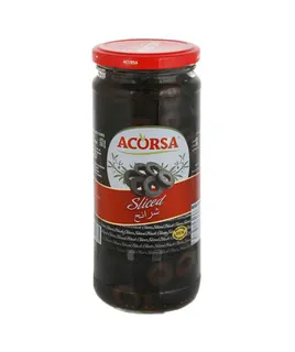 Acorsa Sliced Black Olives, 230g