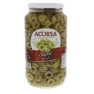 Acorsa Green Olives Sliced Jar 450 G