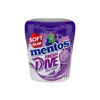 Mentos Fresh Dive Grape Flavour Chewing Gum Bottle, 44 Pieces