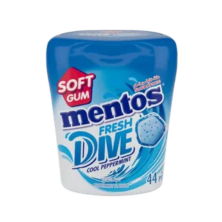 Mentos Fresh Dive Chewing Gum Peppermint Flavor, 44 Pieces