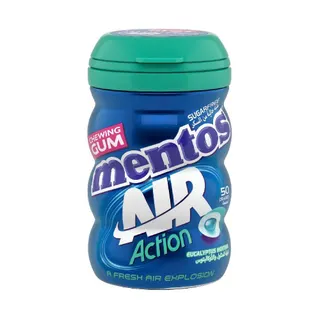Mentos Air Action Sugar Free Eucalyptus Menthol Gum, 50 Pieces, 87.5g