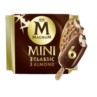 Magnum Mini Classic & Almond Ice Cream Stick, 6x55ml