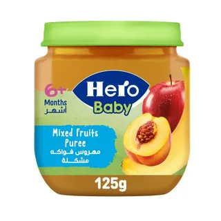 Hero Baby Mixed Fruits Puree, 6+ Months, 125g