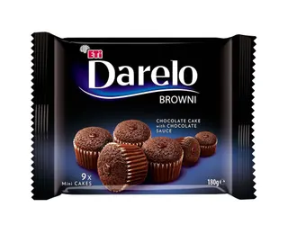 Eti Darelo Browni Chocolate Cake with Chocolate Sauce, 180g