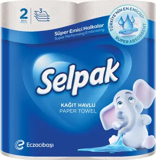 Selpak 3Ply Regular Kitchen Towel, 2 Pieces