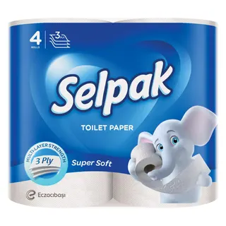 Selpak Super Soft Toilet Paper, 4 Rolls
