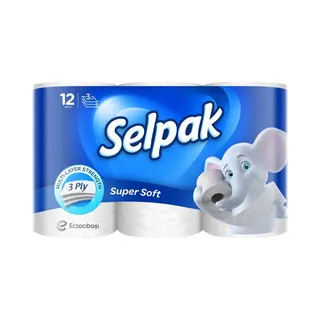 Selpk Toilet Paper, 12 Rolls