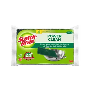 Scotch-Brite 2in1 Power Clean Scrub Pad, 3 Pieces