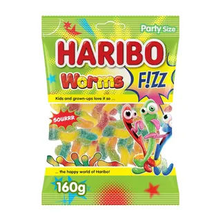 Haribo Worms Sour Gummies, 160g
