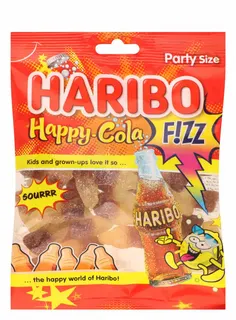 Haribo Happy Fizz Gummy Candies Cola Flavor, 160g