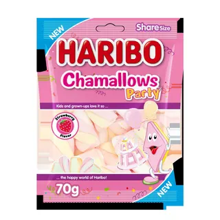 Haribo Chamallows Party Marshmallow No Artificial Colors, 70g