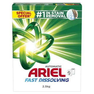 Ariel Fast Dissolving Laundry Detergent Powder, 2.5kg