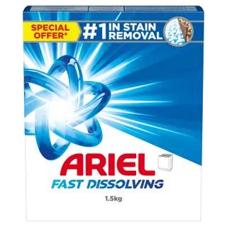 Ariel Semi-Automatic Fast Dissolving Laundry Detergent Powder, 1.5kg