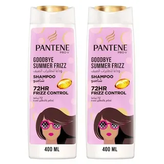 Pantene ProV Goodbye Summer Frizz Shampoo with 72H Frizz Control, 2x400ml