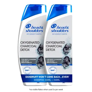 Head & Shoulders Oxygeneted Charcoal Detox Anti-Dandruff Shampoo, 2x350ml