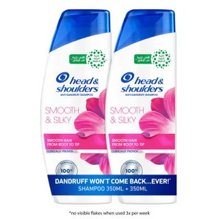 Head & Shoulders Smooth & Silky Anti-Dandruff Shampoo, 2x350ml
