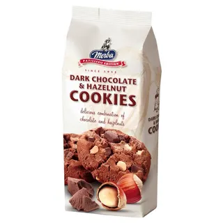 Merba Patisserie Hazelnut Dark Chocolate Cookies, 200g