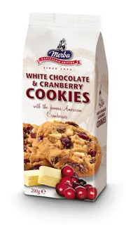 Merba Patisserie Cranberry White Chocolate Cookies, 200g