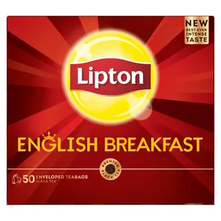 Lipton English Breakfast Envelope Teabags, 50 Teabags