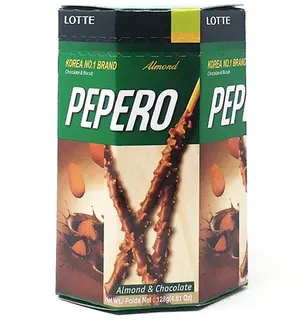 Lotte Pepero Chocolate Sticks with Almond, 128g