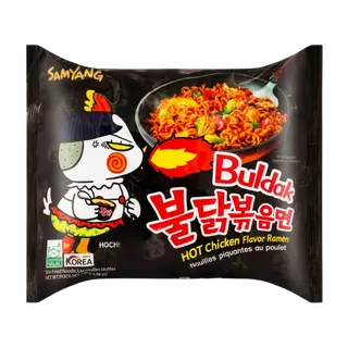 Samyang Buldak Original Hot Chicken Flavor Ramen Stir Fried Noodles Pack, 140g