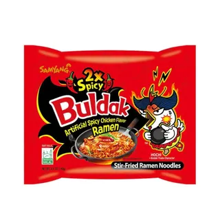 Samyang Buldak 2x Spicy Hot Chicken Flavor Ramen Stir Fried Noodles Pack, 140g