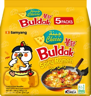 Samyang Buldak Hot Chicken Cheese Flavor Ramen, 5x140g