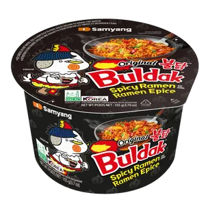 Samyang Buldak Original Hot Chicken Flavor Ramen Stir Fried Noodles Big Bowl, 105g