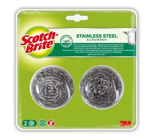 Scotch-Brite Stainless Steel Scrubber, 2 Pieces