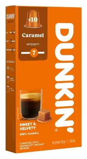 Dunkin Caramel Arabica Coffee Capsules Intensity 7, 10 Pieces