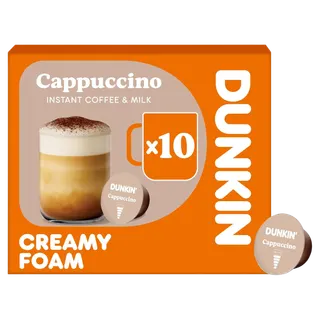 Dunkin' Creamy Foam Cappuccino Coffee Capsules, 10x14g