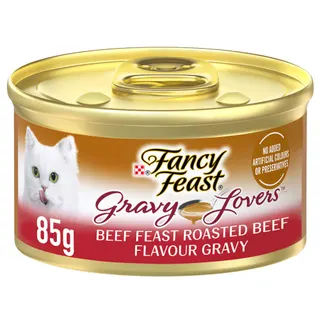 Fancy Feast Beef Feast in Roasted Beef Flavour Gravy Cat Food, 85g