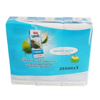 UFC Refresh Coconut Water, 3x250ml